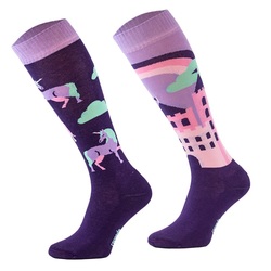 RIDING SOCKS PURPLE UNICORN